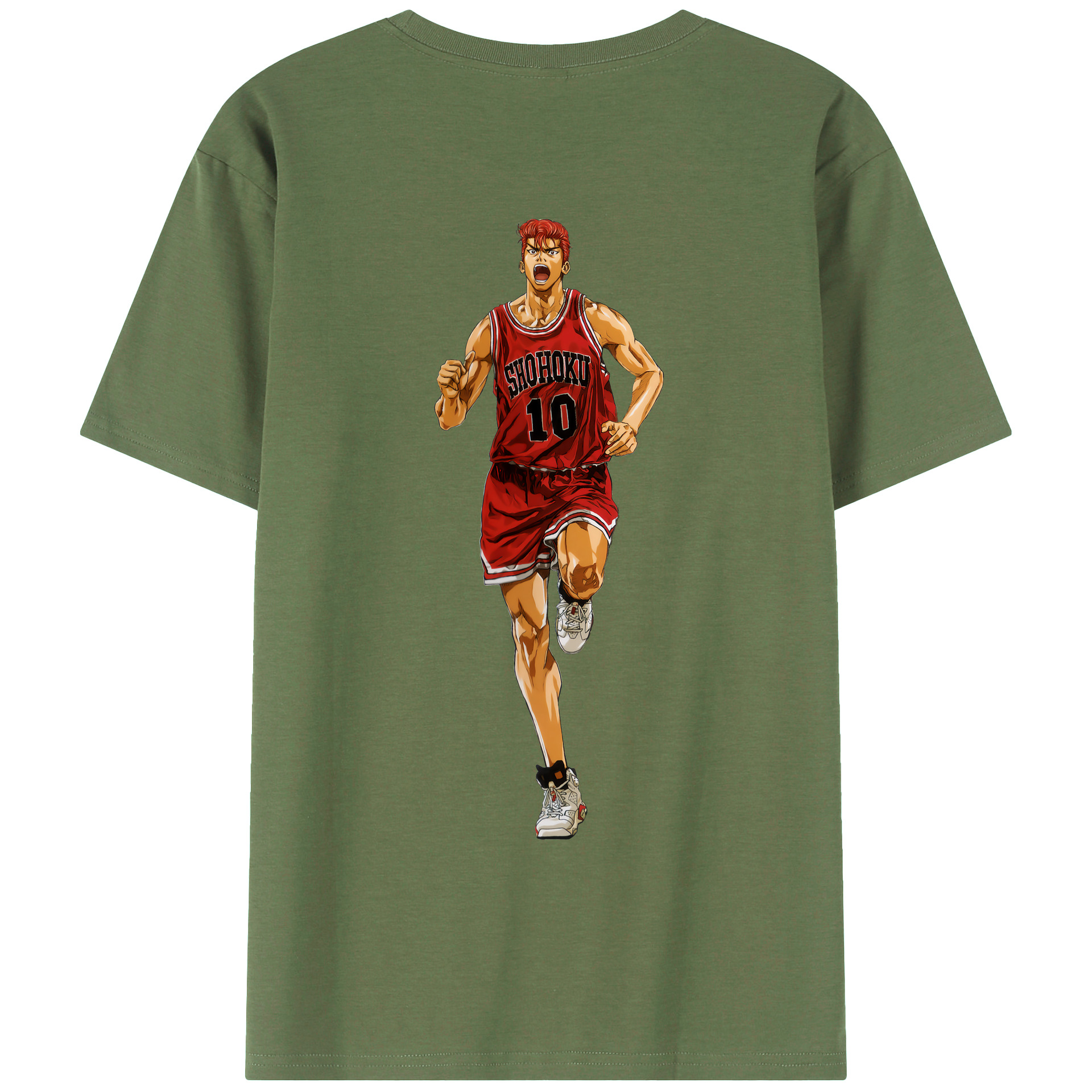 （画像用） SLAM DUNK／スラムダンク 綿100％ メンズ半袖Tシャツ（バックプリント） 通気性